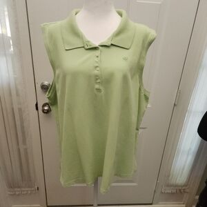 IZOD Women's Sleeveless Golf Shirt Light Green Size 3X‎